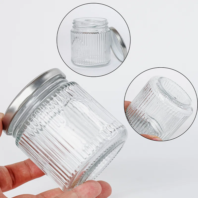 parts of a circular glass jar storage with customized body 01