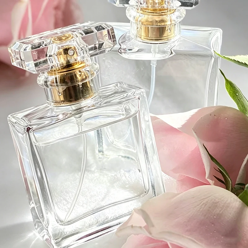 Case Study: Transparent Glass Square Perfume Bottle with T-shape Cap