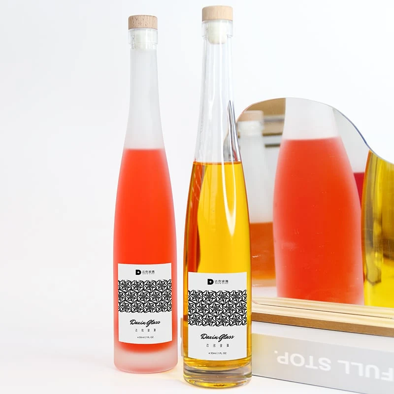 two filled wine glass bottle packaging with custom labels 01