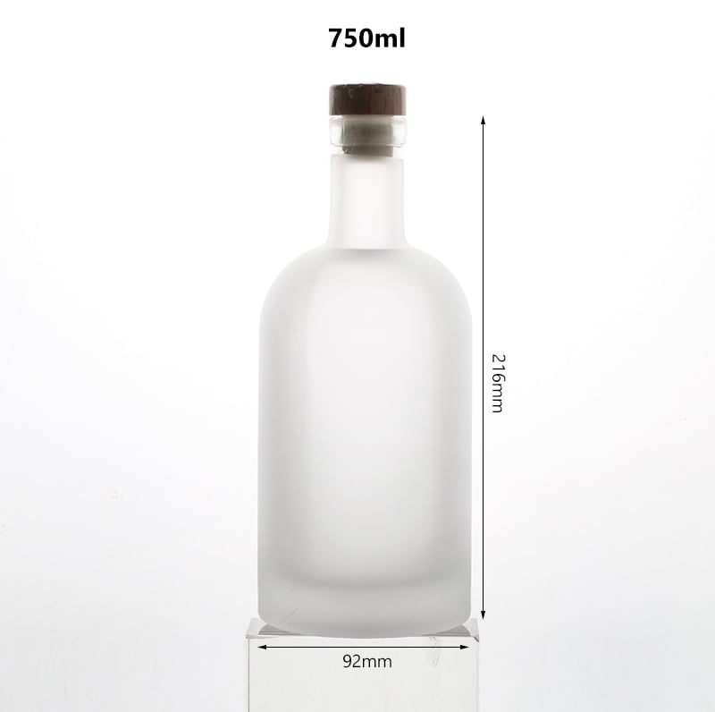 measurements of a custom glass bottle packaging for wine 02