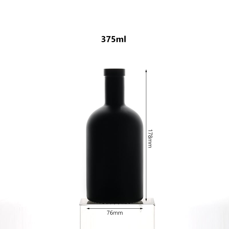 measurements of a custom glass bottle packaging for wine 01