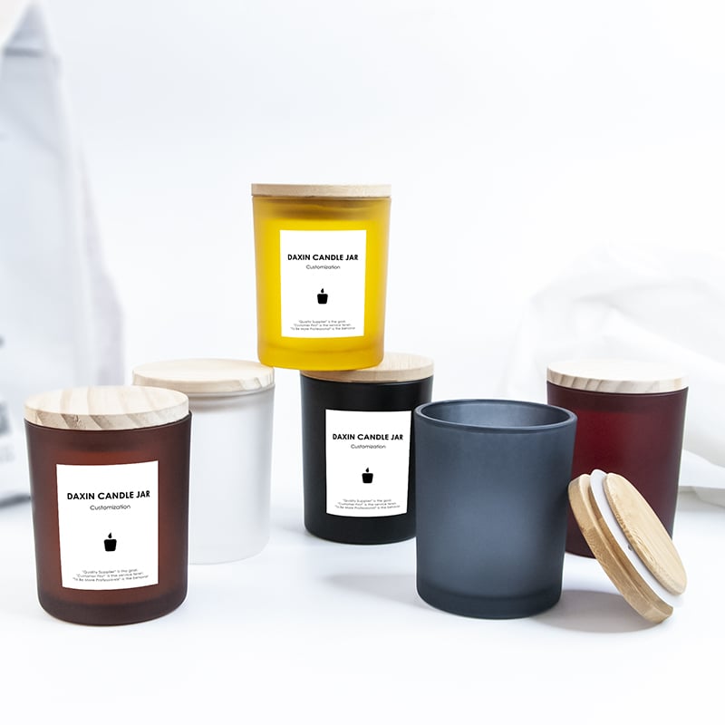 five daxin candle jar packaging with wooden lid 01