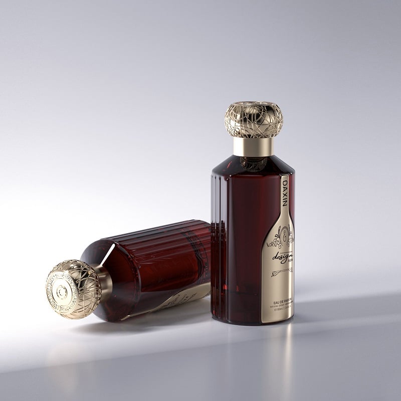 Round Perfume Glass Bottle with Box Packaging (1)