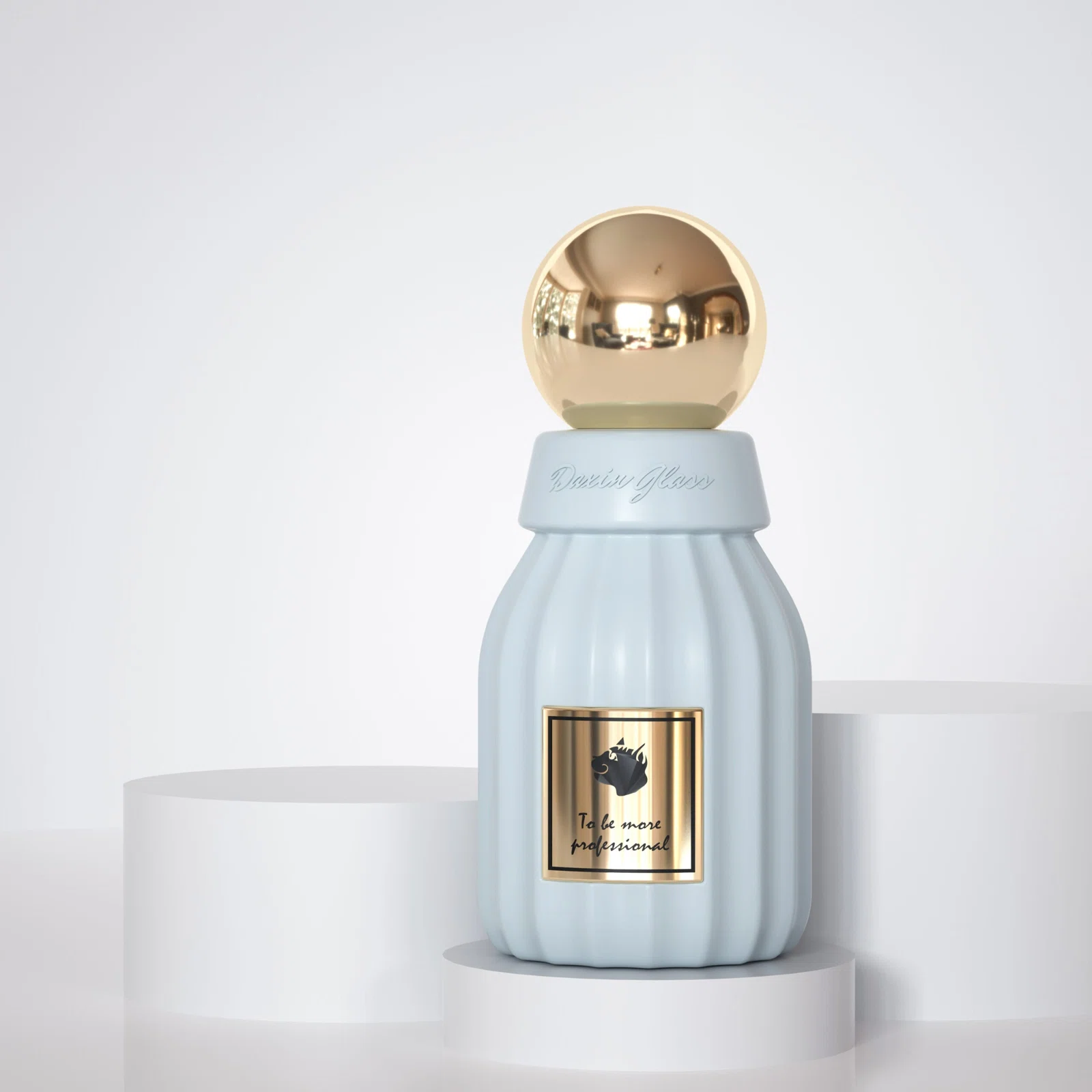 empty perfume bottles round with color cap spray