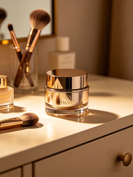 Cream jar is used on the dressing table