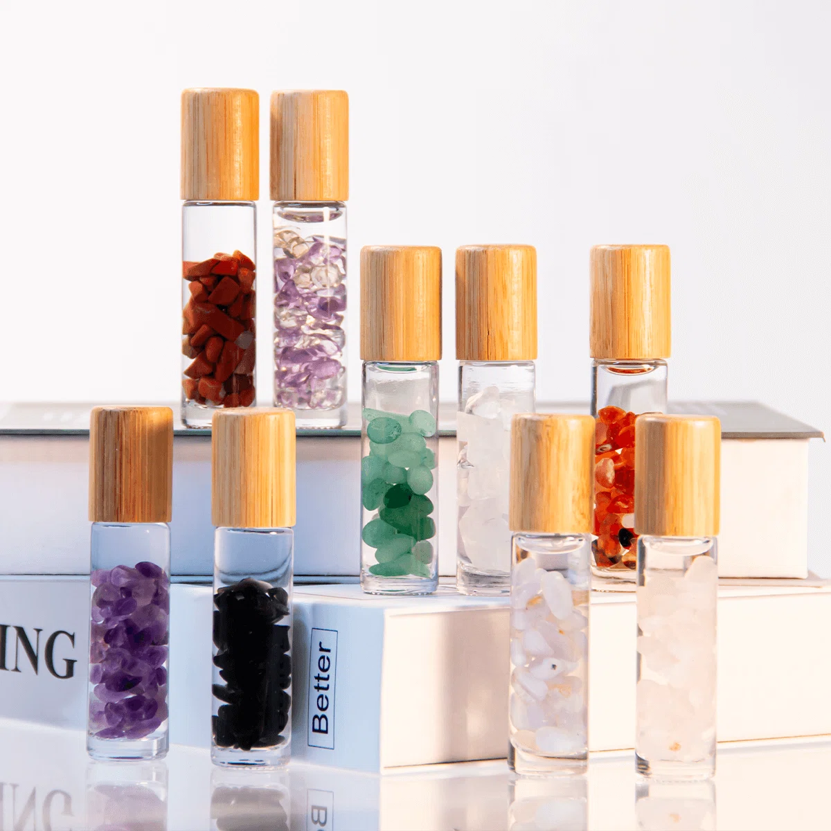 Roll On Perfume Oil Bottle 10ml Cylinder Glass Roller Bottle Perfume Oil Roller Bottle