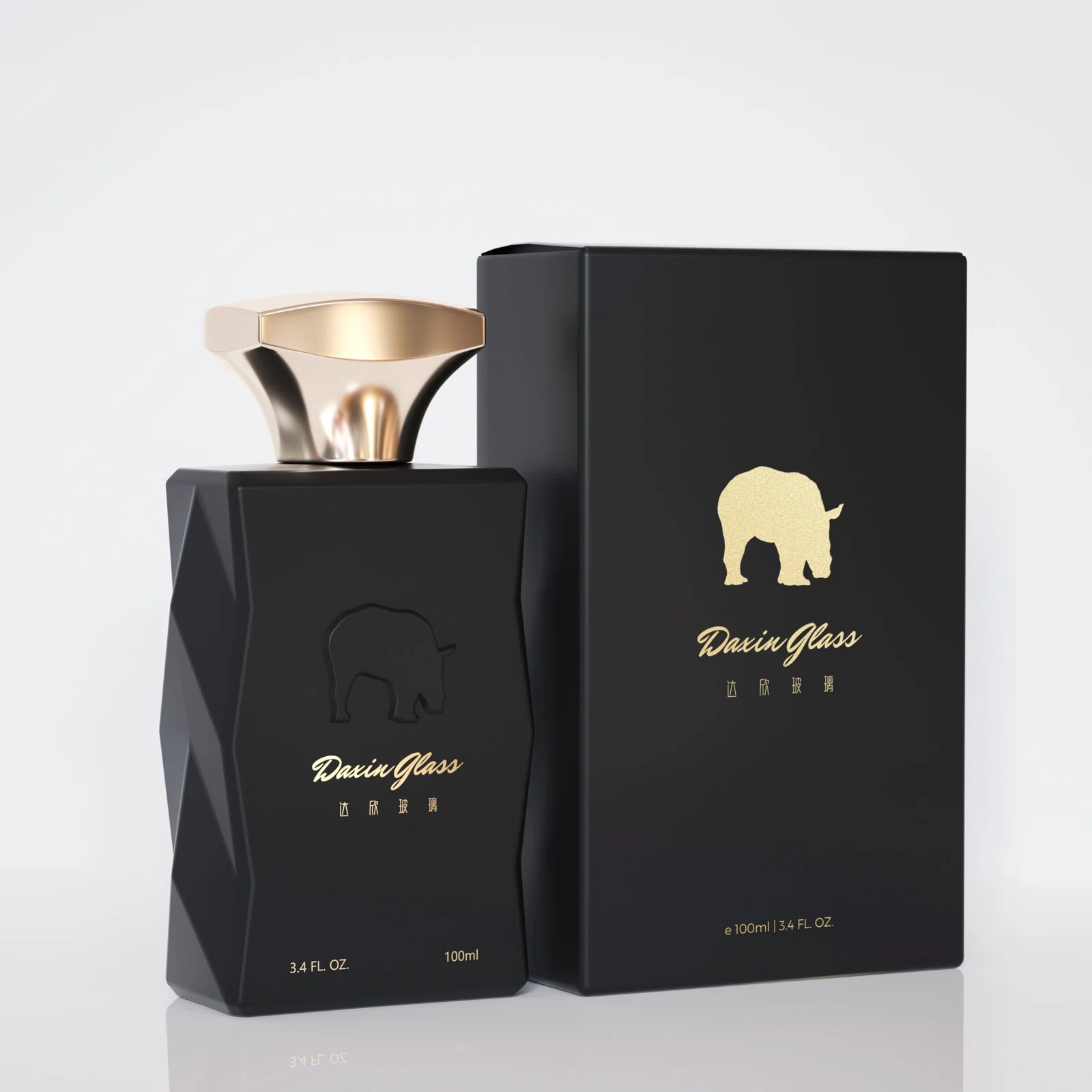 perfume bottle box black