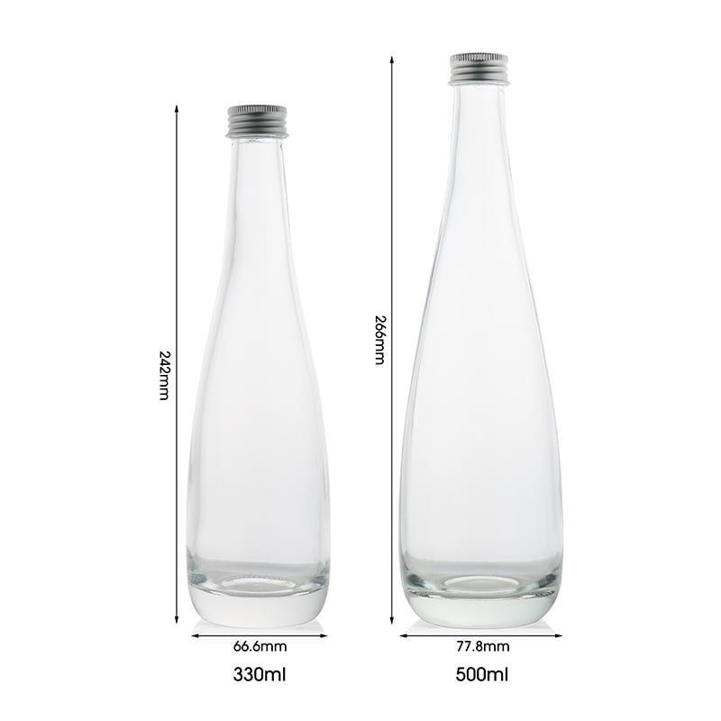 two empty glass bottle packaging for beverages 02