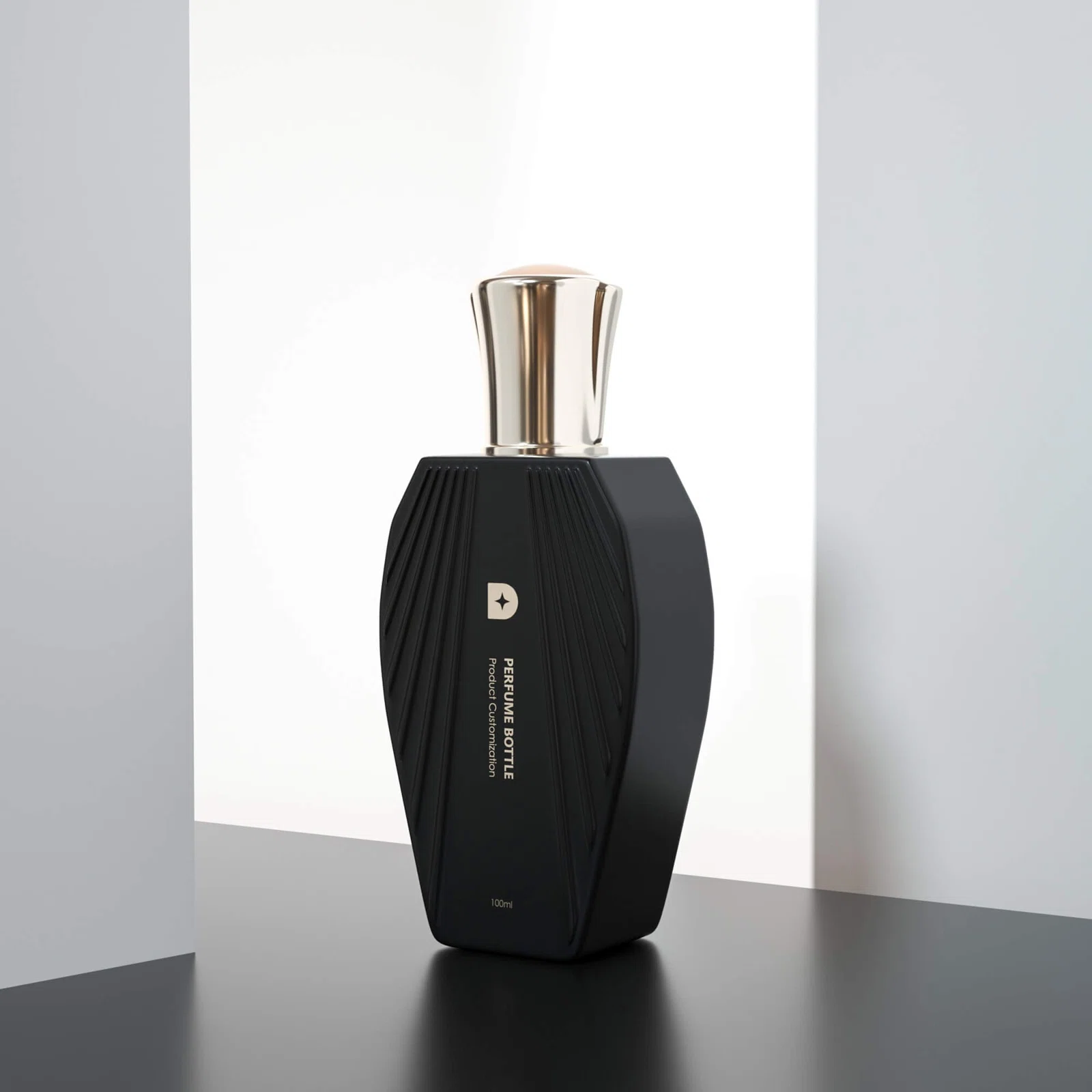 black cologne bottle